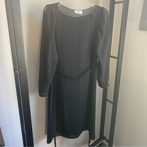 Vintage‎ Jody California Women’s Black Sheer Dress Wrap Belt Plaid Size Small